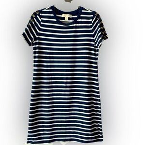 Michael Kors Navy and White Striped Dress